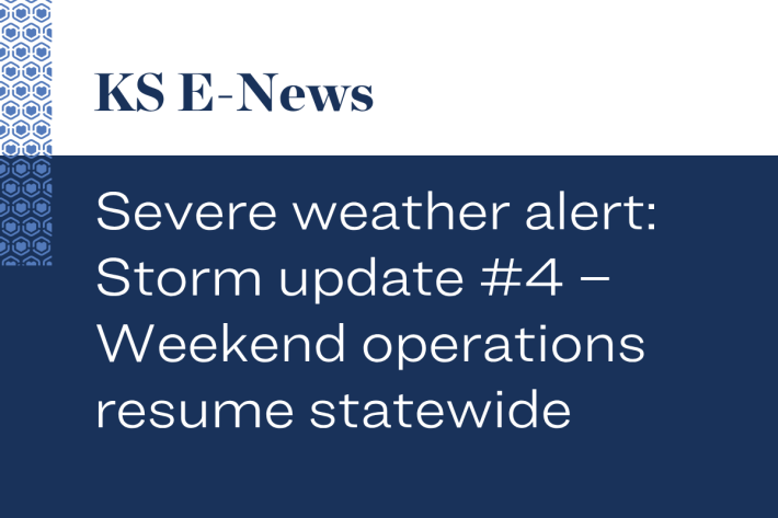 Severe weather alert: Storm update #4 – Weekend operations resume statewide